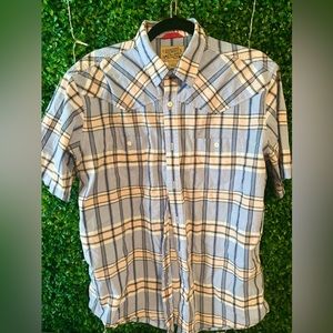 Cremieux Men’s short sleeve button down shirt. Size L